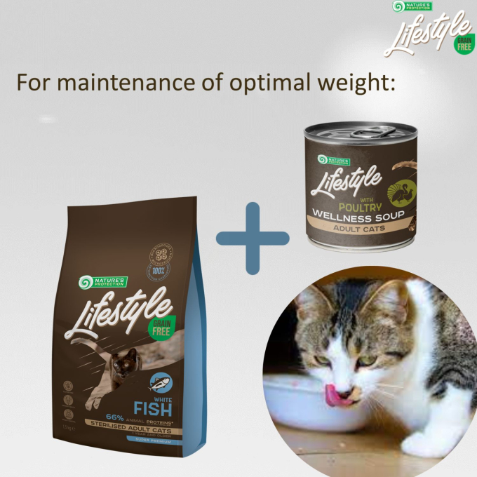 complementary feed - soup for adult long haired cats with poultry - 4