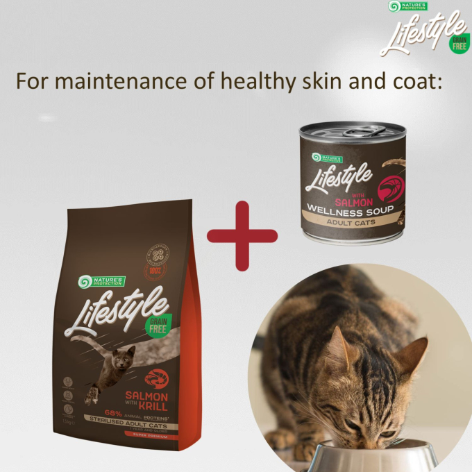 complementary feed - soup for sterilised adult cats with salmon - 4