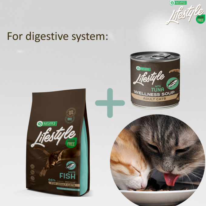 complementary feed - soup for adult cats with sensitive digestion, with tuna - 4