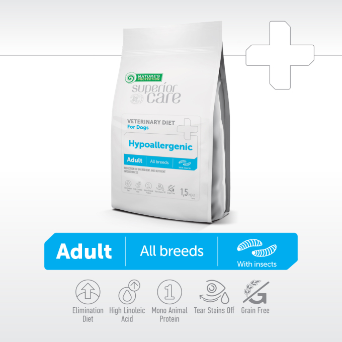 dry dietetic pet food with insect for adult dogs of all breeds, prone to food allergies - 2