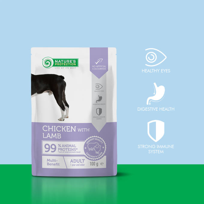 canned pet food with chicken and lamb for adult dogs - 1