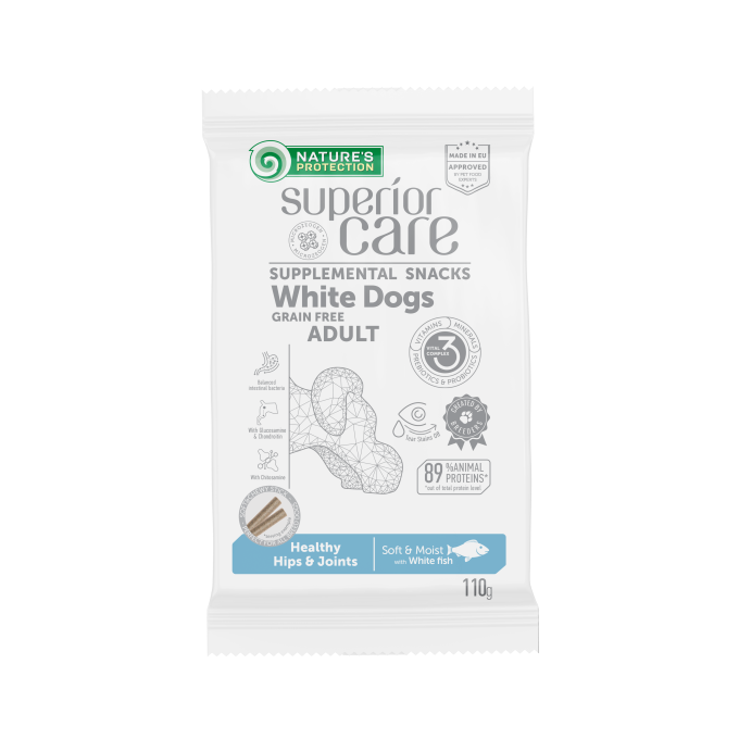 complementary grain free feed – snacks for adult dogs with white fish - 0