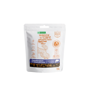 complementary grain free feed – snacks for adult dogs of all breeds with red coat with salmon