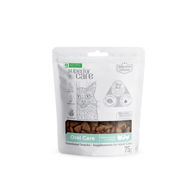 complementary feed - snacks for oral care with poultry for adult cats - 0