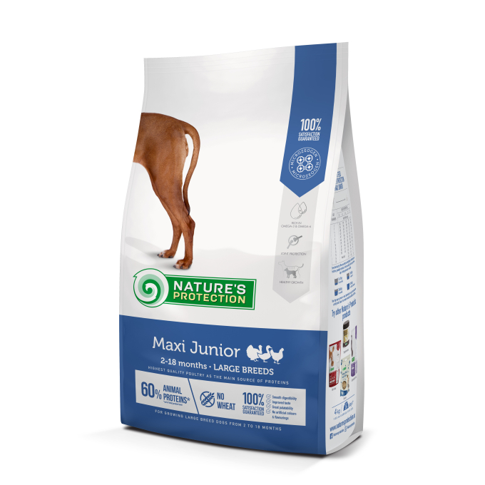 dry food for junior large breed dogs with poultry - 0