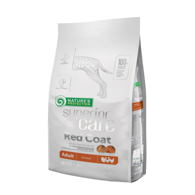 dry food for adult, all breed dogs with red coat with poultry - 0