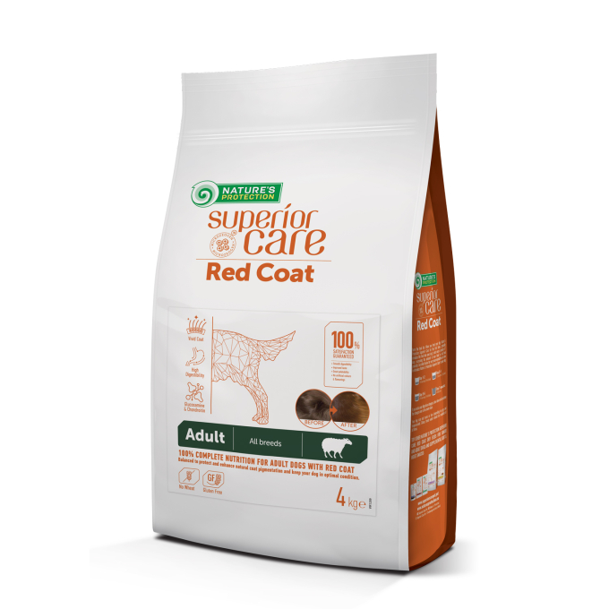 dry grain free food for adult dogs of all breeds with red coat, with lamb  - 0