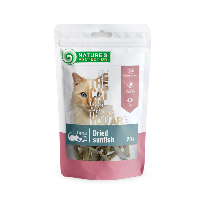snacks for cats, dried sunfish - 0