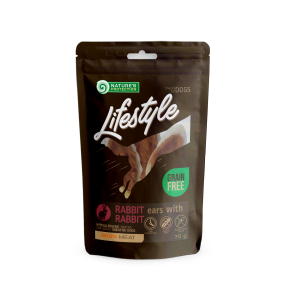 snack for dogs dried rabbit ears with rabbit
