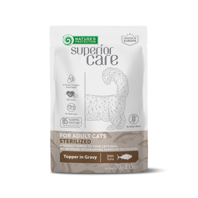 wet food supplement with tuna for sterilised adult cats of all breeds - 0