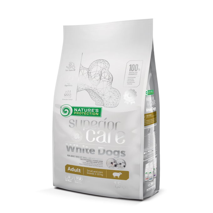 dry food for adult, small and mini breed dogs with white coat, with lamb - 0