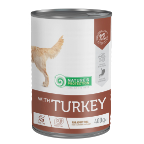 canned pet food for adult dogs with turkey