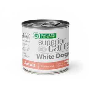 White Dogs complementary feed - soup for adult dogs of all breeds with salmon and tuna