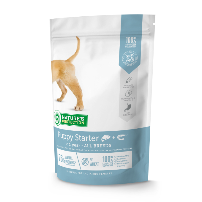 dry food for puppies of all breeds with salmon and krill - 0