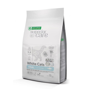 dry grain free pet food with herring for adult all breed cats with white coat