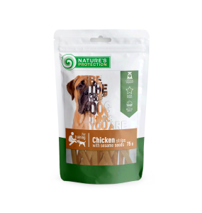 snack for dogs chicken strips with sesame,