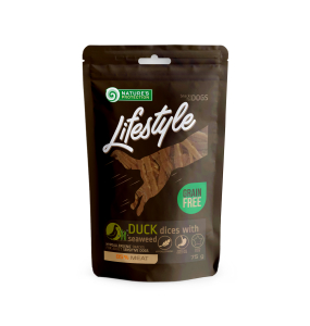 snack for dogs soft duck dices with seaweed,