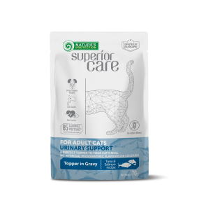 wet food supplement with tuna and salmon for the healthy urinary system support of adult cats of all breeds