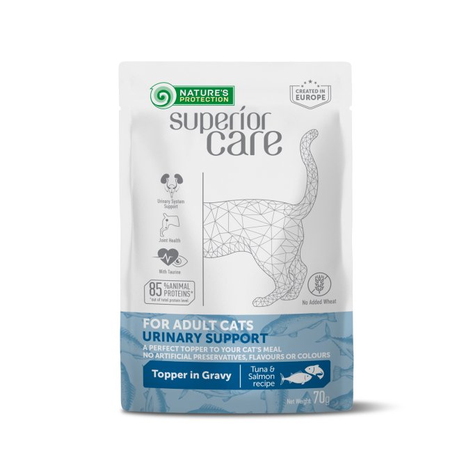 wet food supplement with tuna and salmon for the healthy urinary system support of adult cats of all breeds - 0