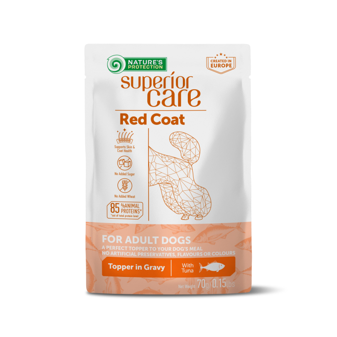 wet food supplement with tuna for adult red-coated dogs of all breeds - 0