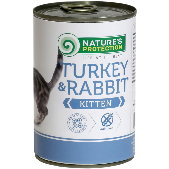 canned pet food for junior cats with turkey and rabbit - 0