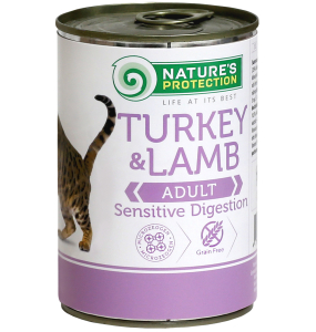 canned pet food for adult cats with turkey and lamb
