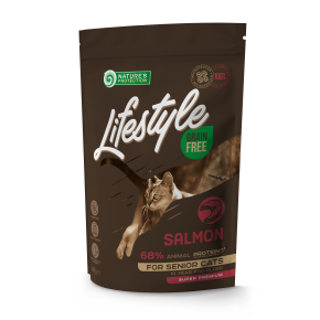 dry grain free food for senior cats with salmon