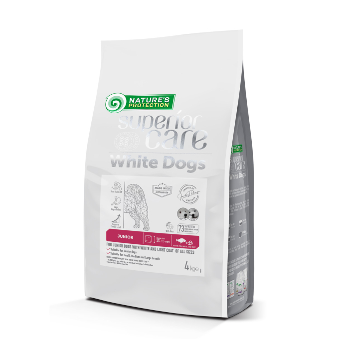 dry pet food with white fish for growing dogs of all sizes with white coat - 1