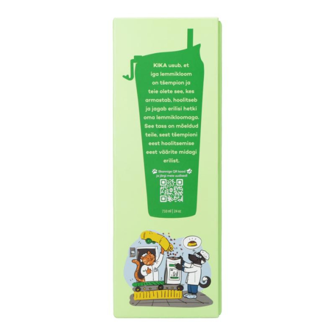 plastic water bottle with illustrations, green color, with straw - 3