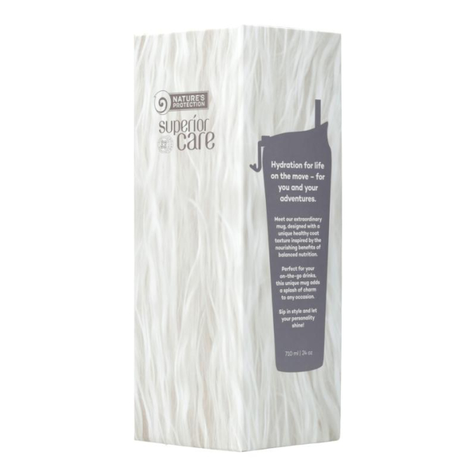 plastic water bottle, with white coat illustration and straw - 2