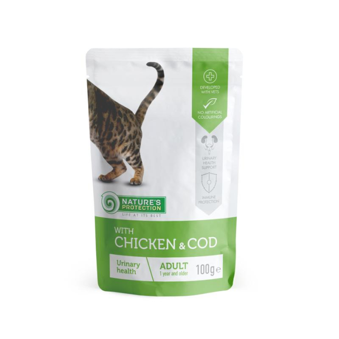 canned pet food for adult cats with chicken and cod - 1