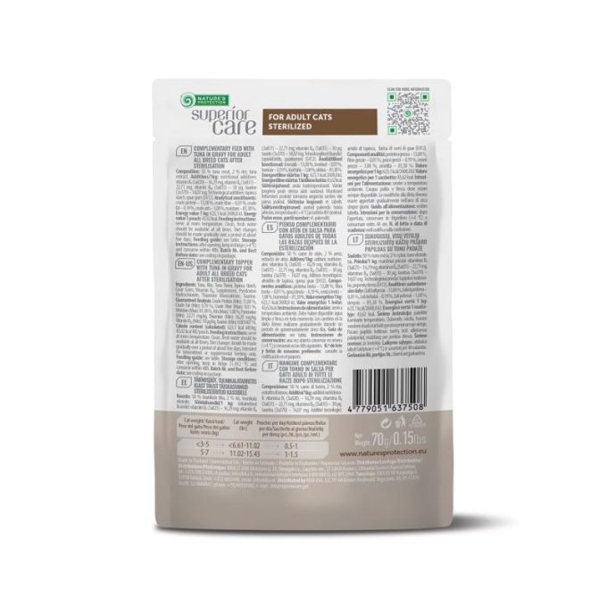 wet food supplement with tuna for sterilised adult cats of all breeds - 1