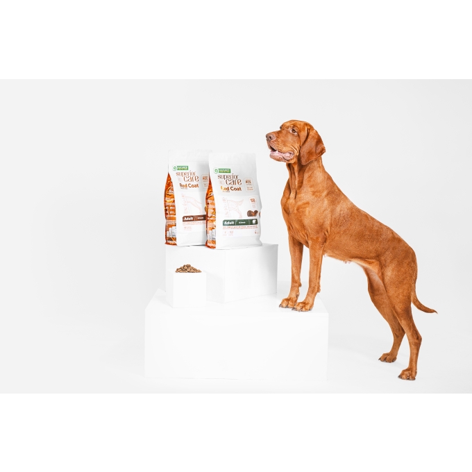 dry grain free food for adult dogs of all breeds with red coat, with salmon - 5