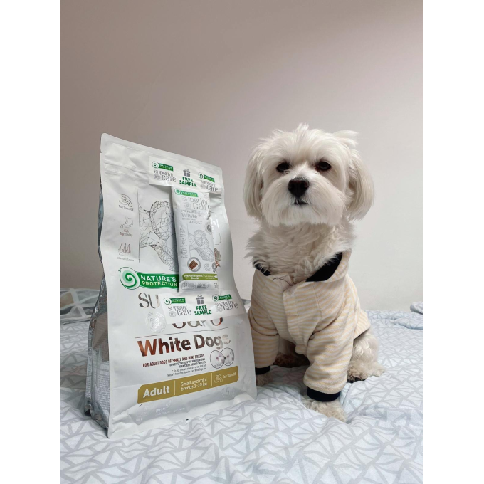 dry food for adult, small and mini breed dogs with white coat, with lamb - 4