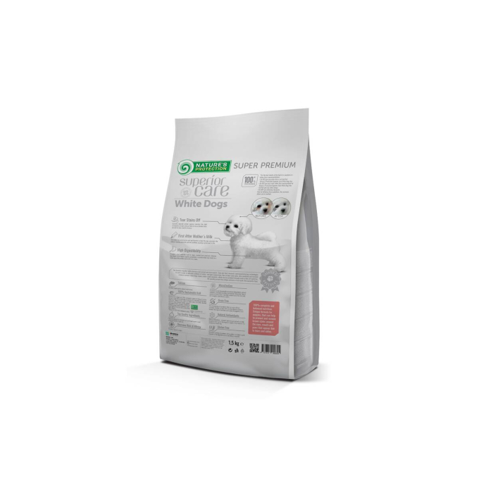 dry grain free food for puppies of all breeds with white coat, with salmon - 2