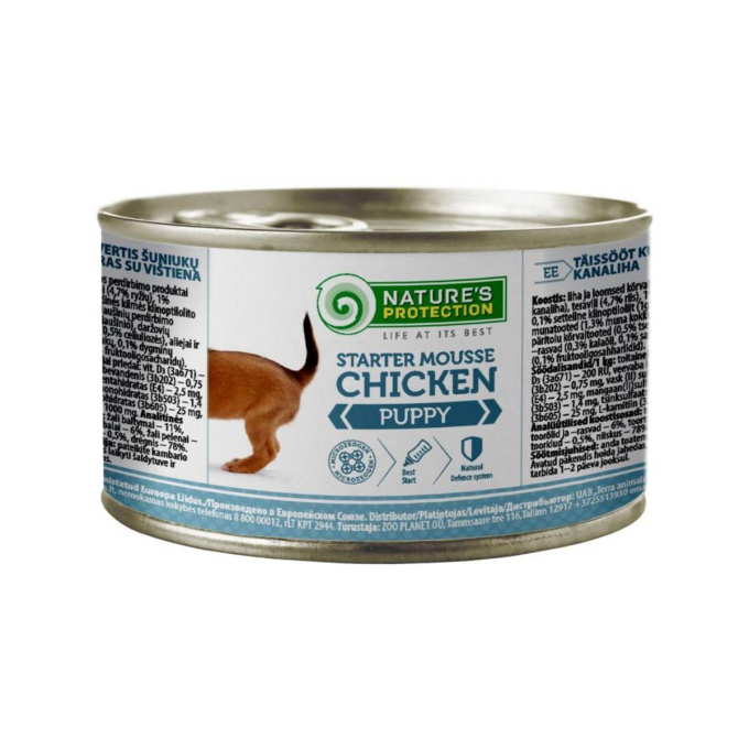 canned pet food for junior dogs with chicken - 1