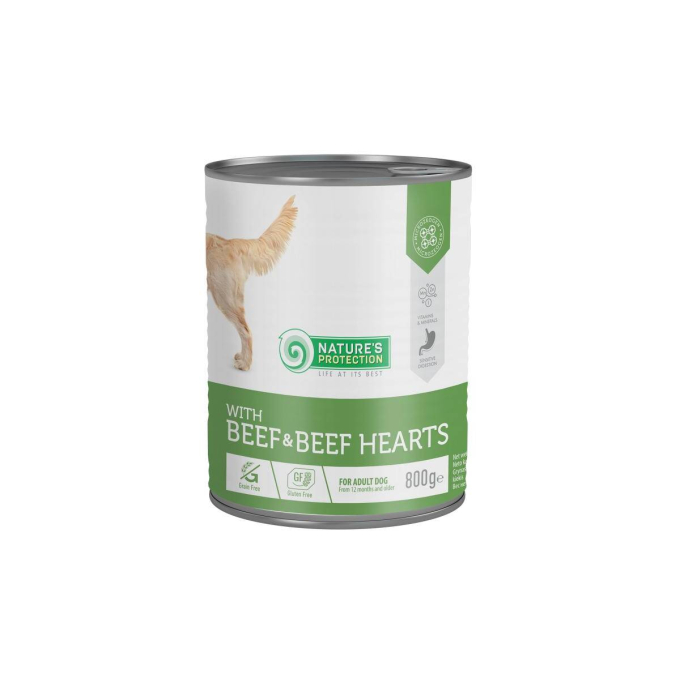 canned pet food for adult dogs with beef and beef hearts - 1