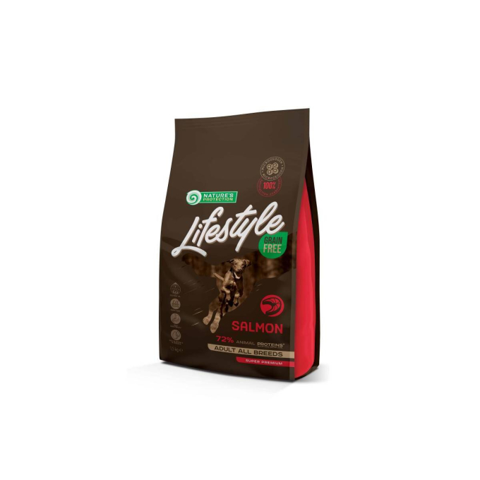 dry grain free food for adult dogs of all breeds with salmon - 2