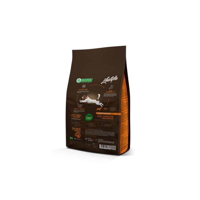 dry grain free food for junior dogs of all breeds with salmon and krill - 1