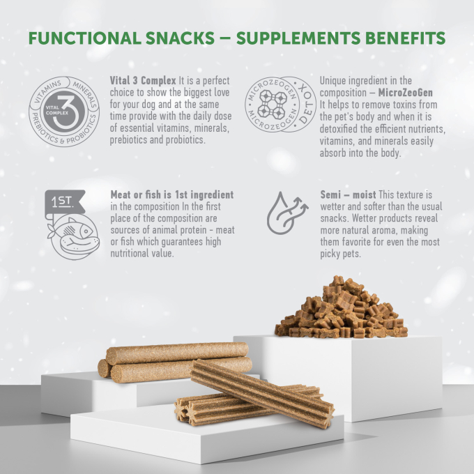 complementary grain free feed - snacks to support mobility and joint health with lamb for adult all breed dogs with white coat - 2