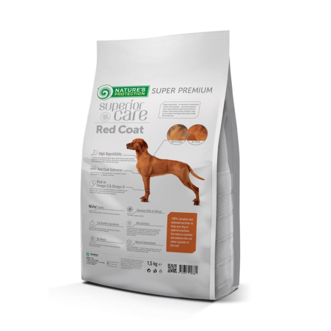 dry food for adult, all breed dogs with red coat with poultry - 1