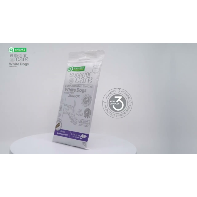 grain free complementary feed - snacks for adult dogs of all breeds with white fish - 5