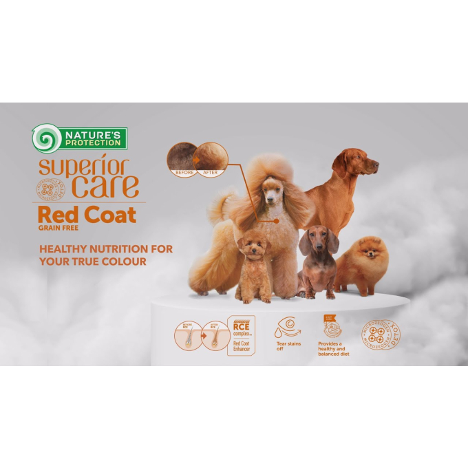 dry grain free food for adult dogs of all breeds with red coat, with lamb  - 17
