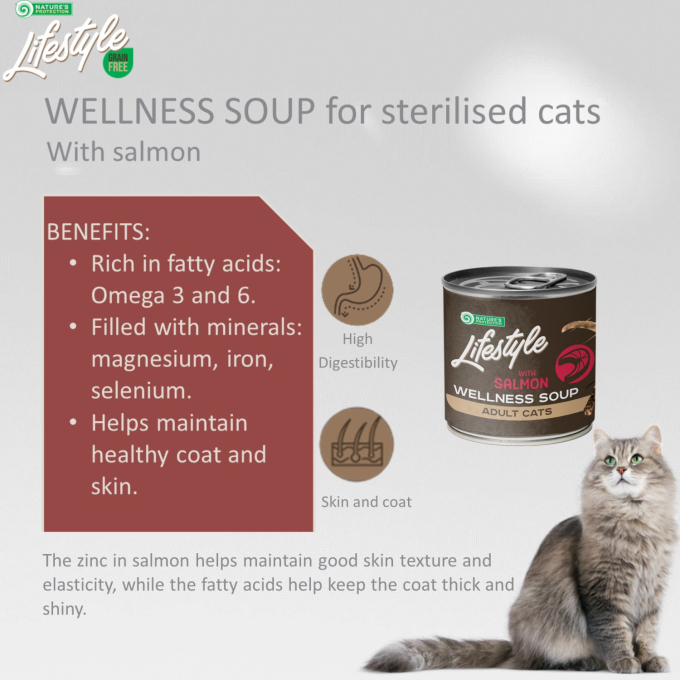 complementary feed - soup for sterilised adult cats with salmon - 4