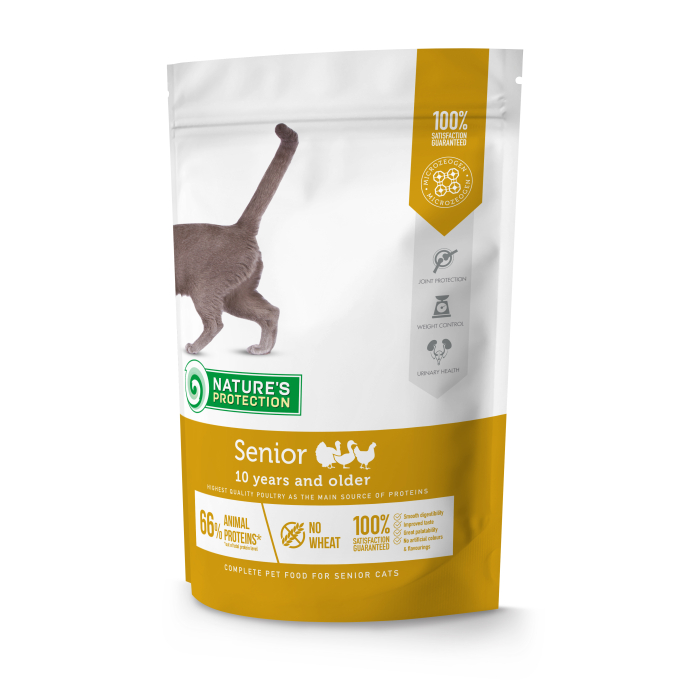 dry pet food with poultry for senior cats - 0