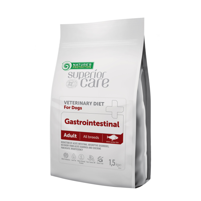 dry dietetic pet food with white fish for adult dogs of all breeds with digestive disorders - 0