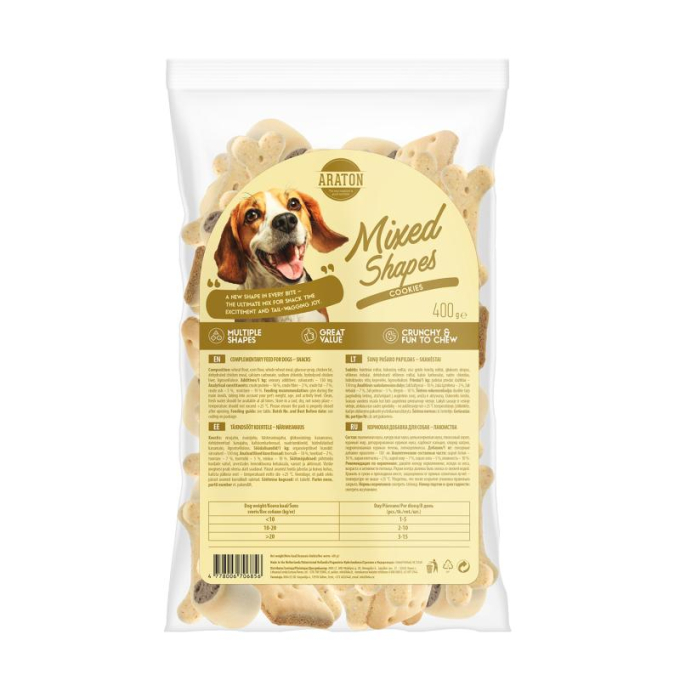 snack complementari per cani, biscotti multiforme - 0