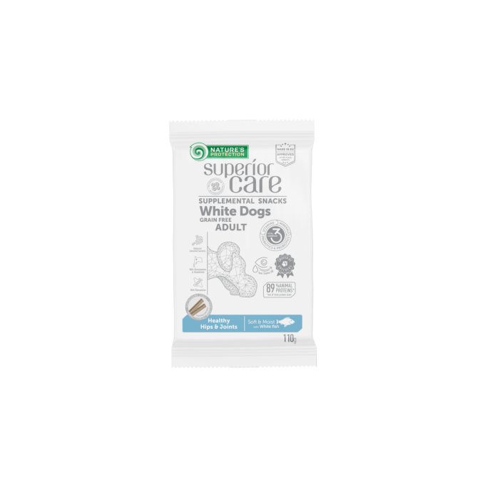 complementary grain free feed – snacks for adult dogs with white fish - 0