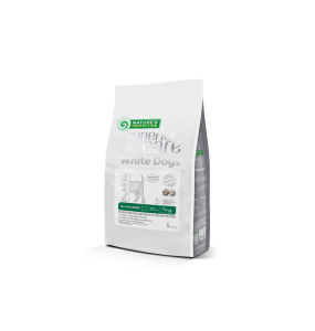 dry pet food with insect for dogs of all sizes and life stages with white coat