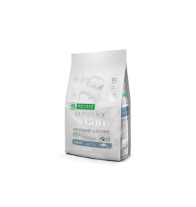 dry grain free food for adult, small and mini breed dogs with white fish